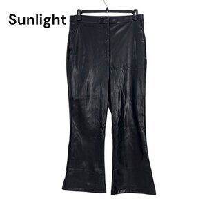 ASOS Design Black Faux Leather Flared Pants Women’s Size US 12